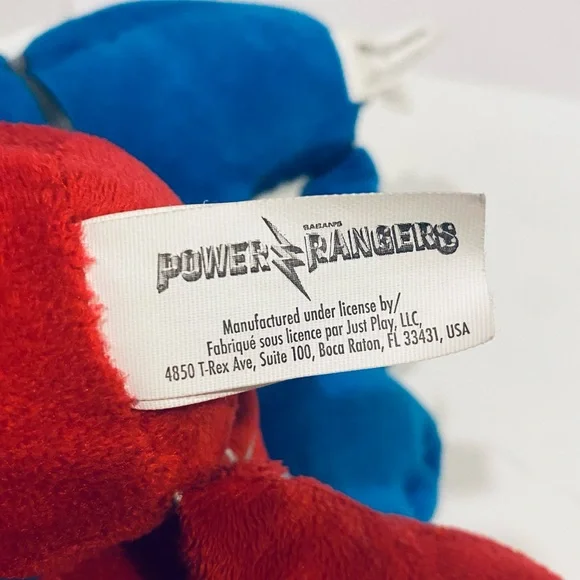 Power Rangers Blue and Red Plush Toy Movie Rangers 10” - Picture 8 of 9